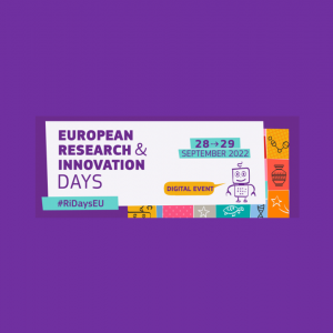 Join the European Research and Innovation Days 2022 Online on 28 & 29 September